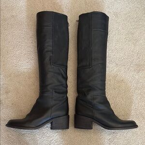 LD Tuttle 'The Lost' Women's Black Leather Knee-High Boots-36.5